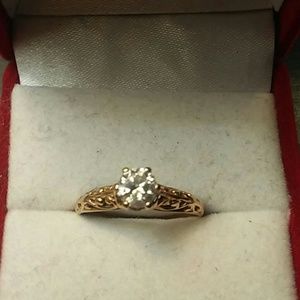 Vintage 14k .40 Diamond Engagement Ring